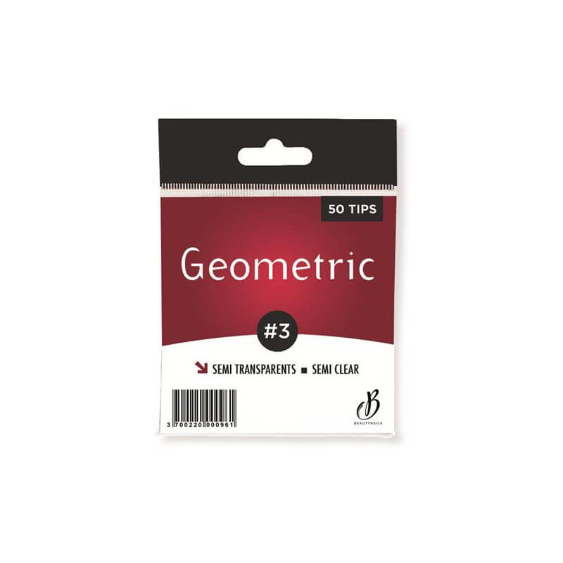 Punte Geometriche semi-trasparenti n03 - 50 punte per unghie Beauty NailsTips GS03-28