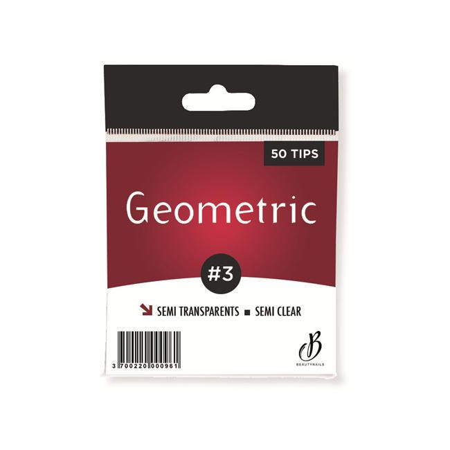 Punte Geometriche semi-trasparenti n03 - 50 punte per unghie Beauty NailsTips GS03-28