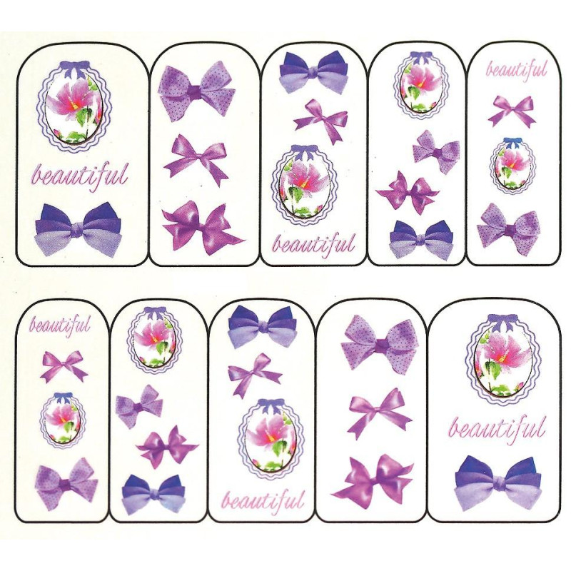 Decal medallion stickers - Sweet Lolita purple Beauty Nails RE103.jpg