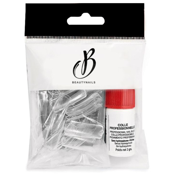 Design capsula trasparente + Colla + Beauty Nails SB9-28