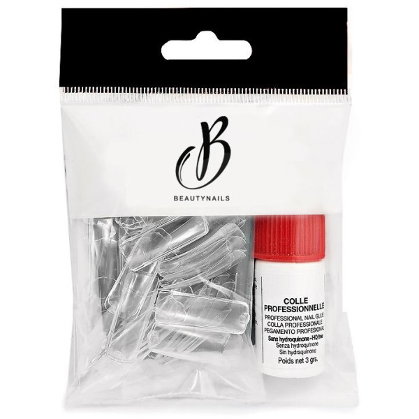 Design capsula trasparente + Colla + Beauty Nails SB9-28 Design capsula trasparente + Colla + Beauty Nails SB9-28