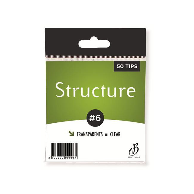 Tipps Transparente Struktur n06 - 50 Tipps Beauty Nails ST06-28