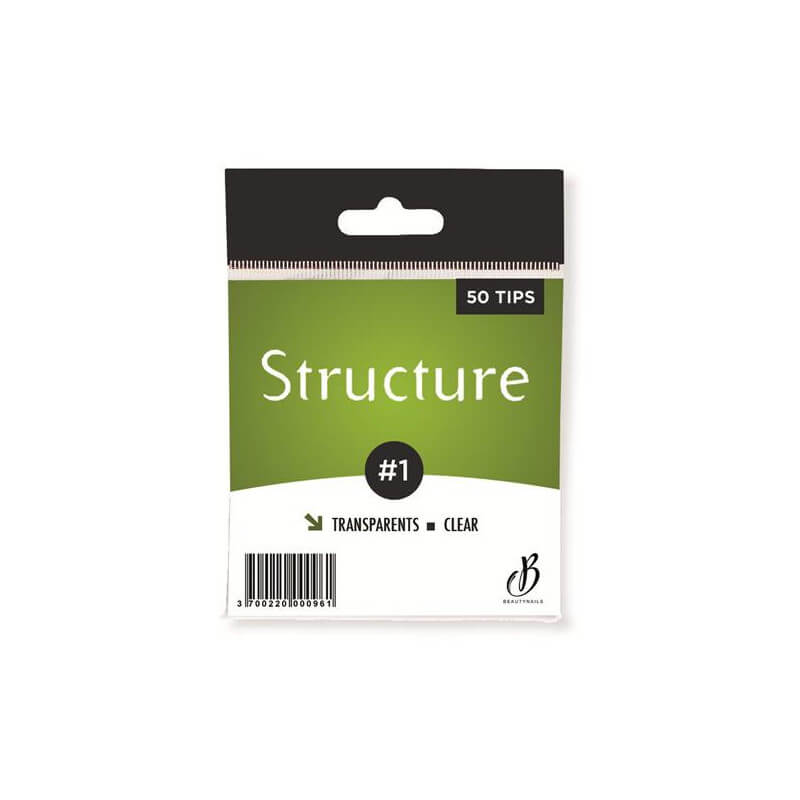 Tips Structuur transparant n01 - 50 tips Beauty Nails ST01-28
