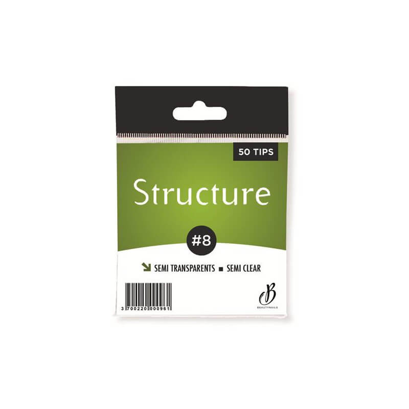 Tips Structuur semi-transparant n08 - 50 tips Beauty Nails SS08-28