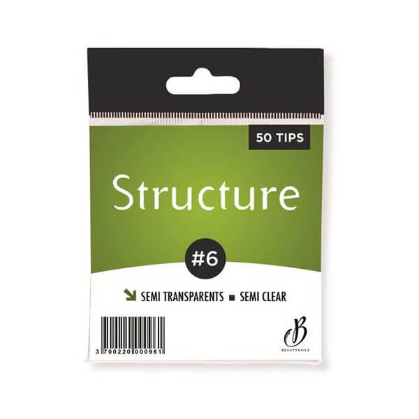 Tips Structuur halftransparant n06 - 50 tips Beauty Nails SS06-28 Tips Structuur halftransparant n06 - 50 tips Beauty Nails SS06-28