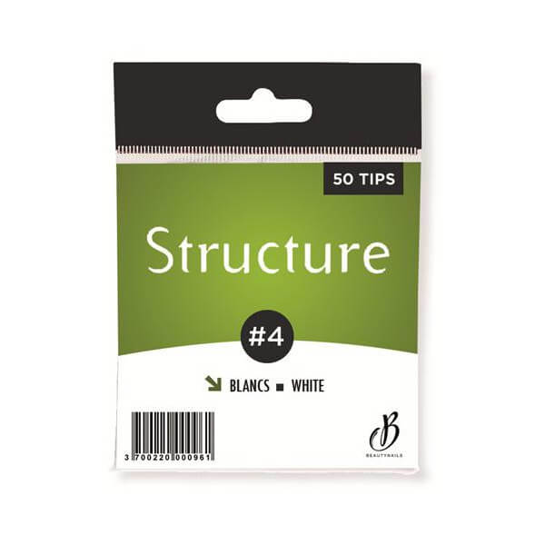 Estrutura de pontas brancas nº04 - 50 pontas Beauty Nails SF04-28 Estrutura de pontas brancas nº04 - 50 pontas Beauty Nails SF04-28