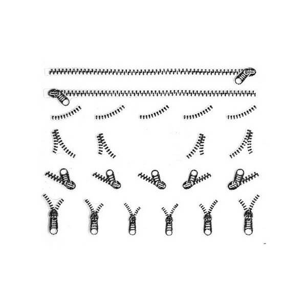 Ornamento - zip prateado Beauty Nails RE113-28
