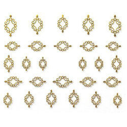Ornamento in pietra preziosa - marquise oro Beauty Nails RE112-28