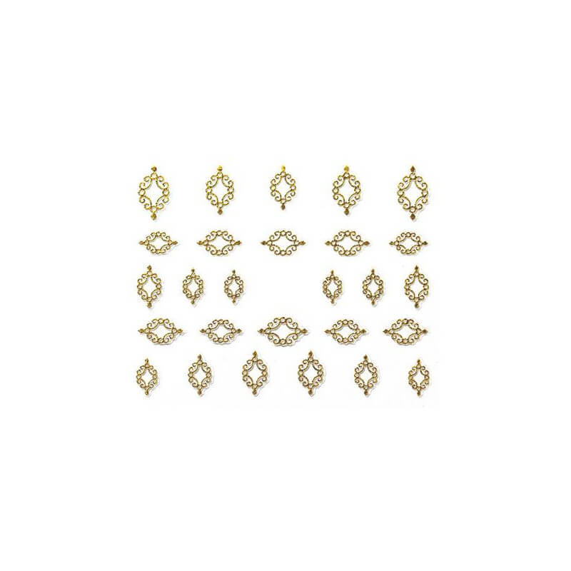 Ornament edelsteen - marquise goud Beauty Nails RE112-28 Ornament edelsteen - marquise goud Beauty Nails RE112-28