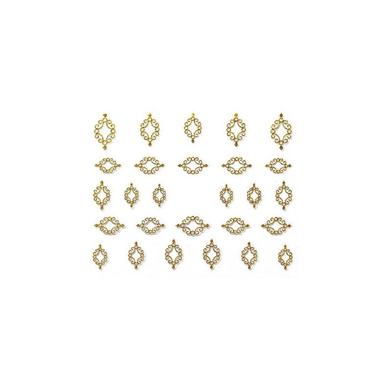 Ornamento in pietra preziosa - marquise oro Beauty Nails RE112-28