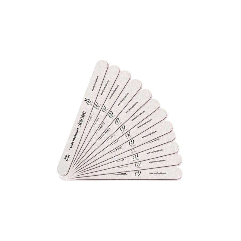 Lima premium extra dura - grão 80/80, conjunto de 12 Beauty Nails 768-12-28
