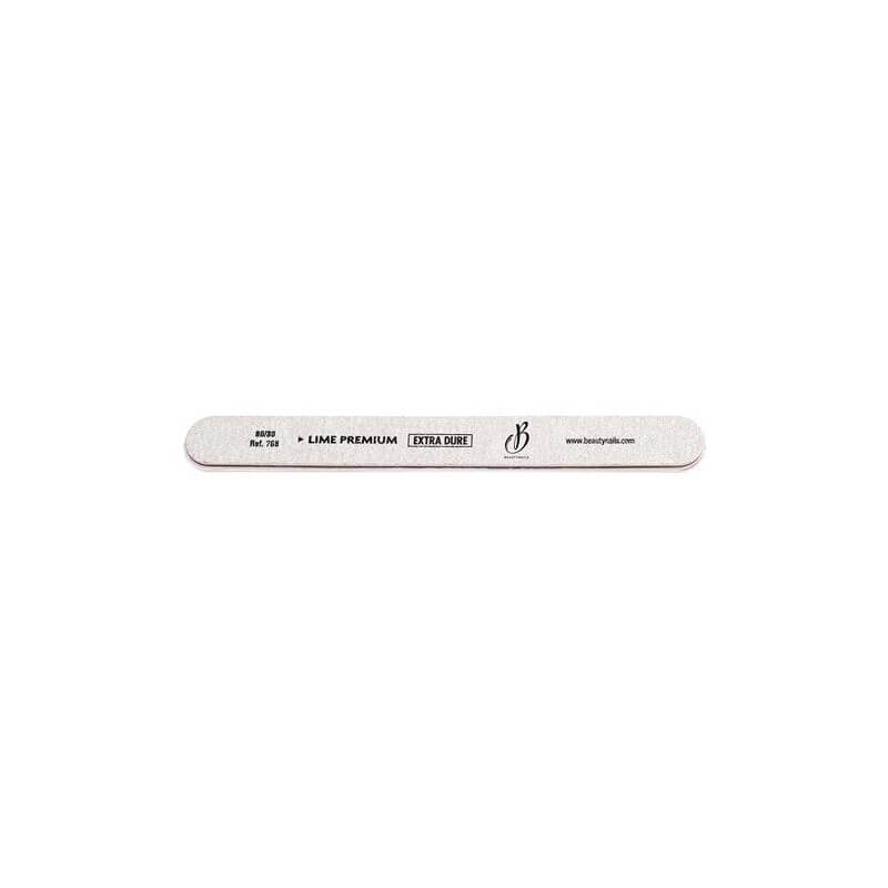 Lima premium reta extra dura - grão 80/80 Beauty Nails 768-28