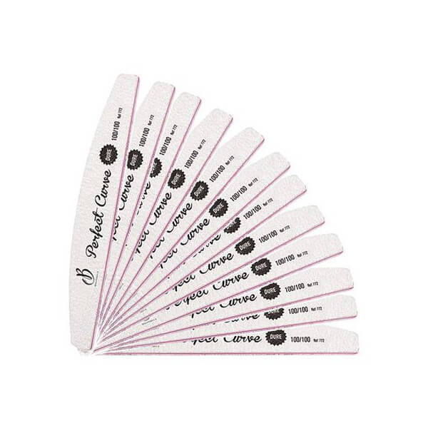 Kalk perfekte harte Kurve - 100/100 Körnung (Packung mit 12) Beauty Nails 772-12-28