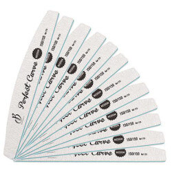 Lima perfecta curva mediana - grano 150/150 (paquete de 12) Beauty Nails 773-12-28