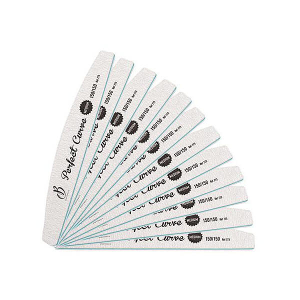 Lima curva perfeita média - grão 150/150 (conjunto de 12) Beauty Nails 773-12-28 Lima curva perfeita média - grão 150/150 (conjunto de 12) Beauty Nails 773-12-28