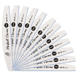 Lima de curva perfeita suave - grão 180/180 (pacote de 12) Beauty Nails 774-12-28