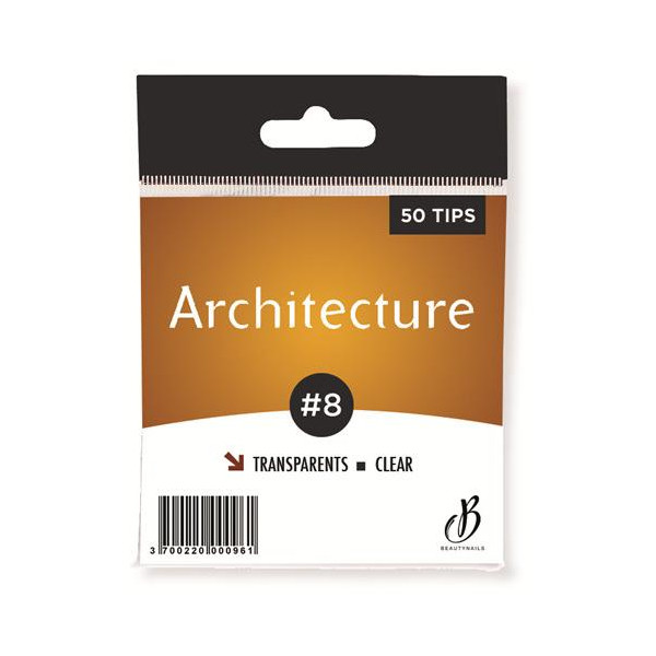 Tips Architecture n08 trasparente - 50 consigli Beauty Nails AT08-28