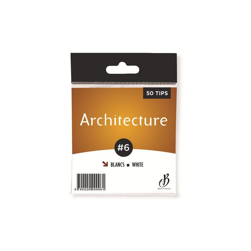 Tips Architecture White n06 - 50 Tips Beauty Nails AB06-28