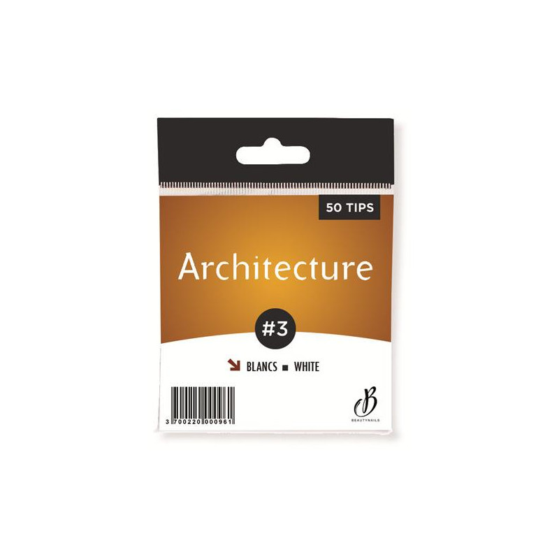 Tips Architecture white n03 - 50 tips Beauty Nails AB03-28