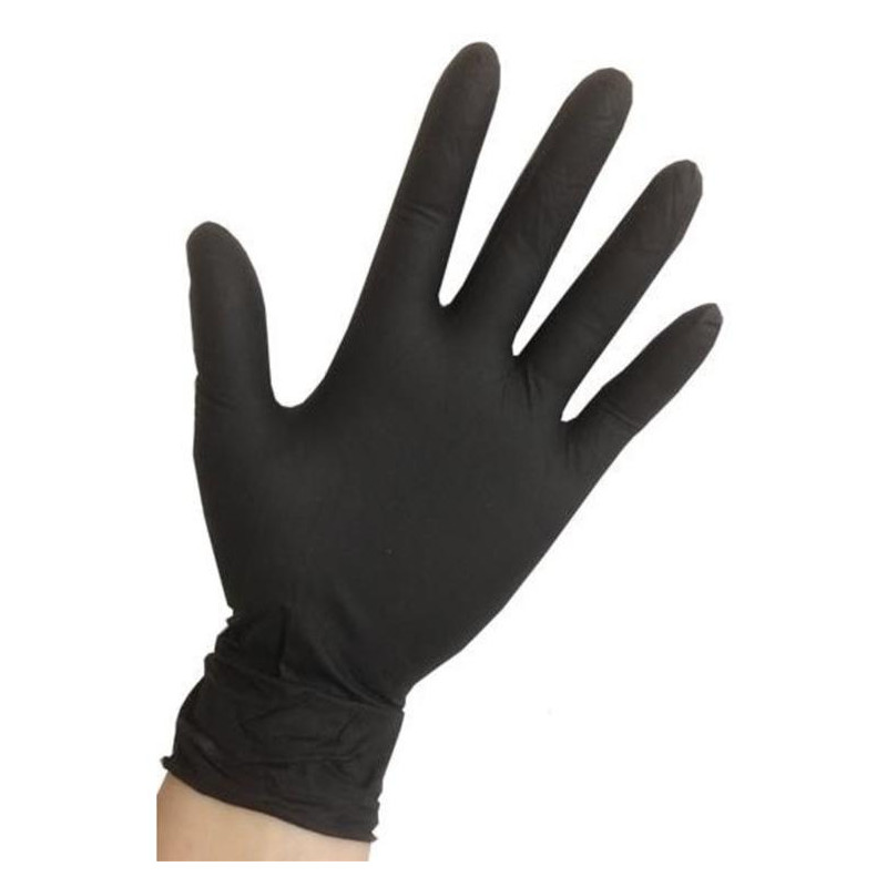 Mittlere schwarze Handschuhe Beauty Nails 12103-28