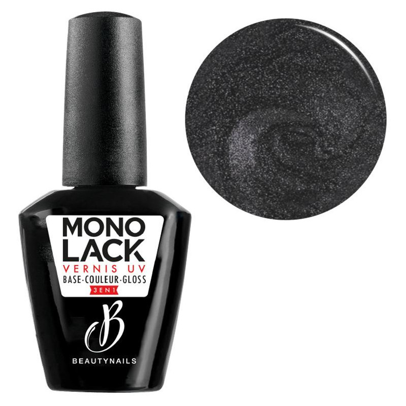 Vernis Monolak Schwarz irisierend Lakritz 8ML Beauty Nails ML573-28