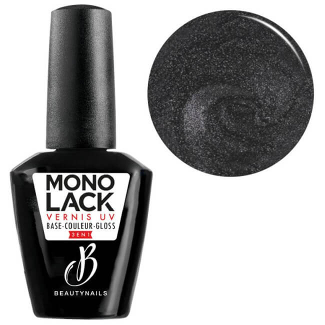 Verniz Monolak preto iridescente Alcaçuz 8ML Beauty Nails ML573-28
