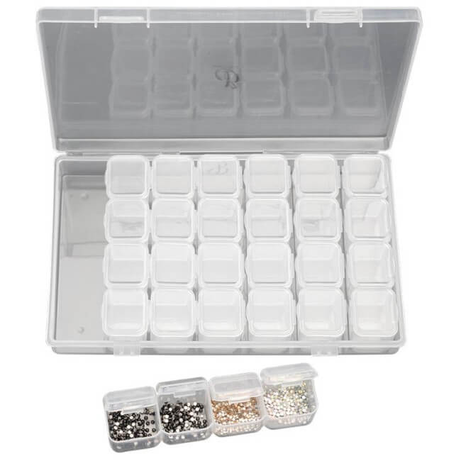 Storage box with 28 compartments Beauty Nails