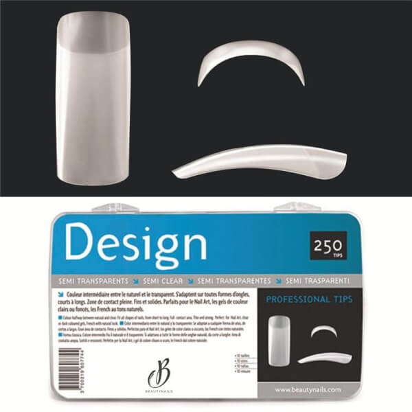 Capsules design semi-transparentes - 250 tips Beauty Nails