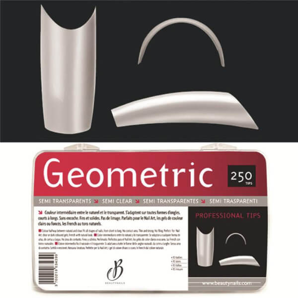 Capsule Geometrische halftransparante - 250 tips Beauty Nails Capsule Geometrische halftransparante - 250 tips Beauty Nails