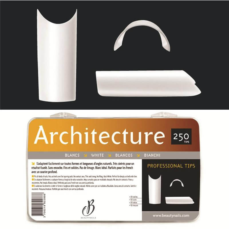 Cápsulas de Arquitetura Branca - 250 pontas Beauty Nails