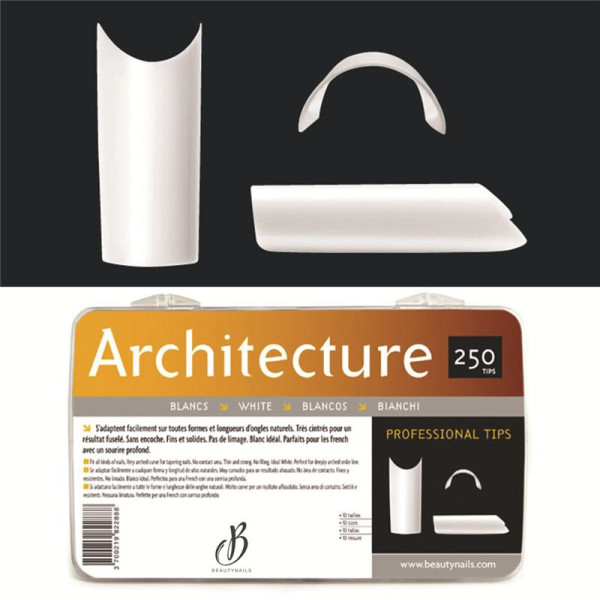 Capsules Architecture blanches - 250 tips Beauty Nails