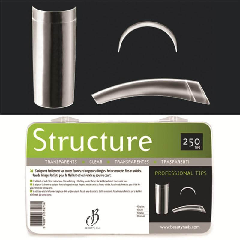 Capsule Structuur transparant - 250 tips Beauty Nails