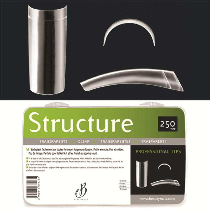 Transparent Capsule Structure - 250 tips Beauty Nails