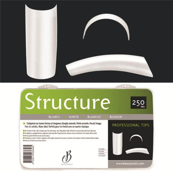 Capsulestructuur wit - 250 tips Beauty Nails Capsulestructuur wit - 250 tips Beauty Nails