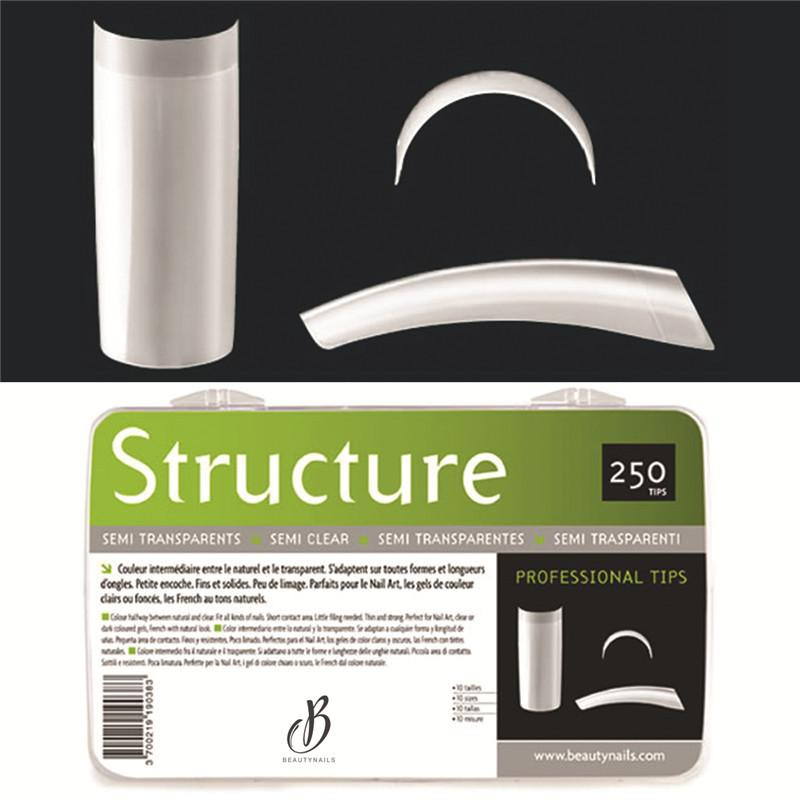 Semi-transparent Capsule Structure - 250 tips Beauty Nails