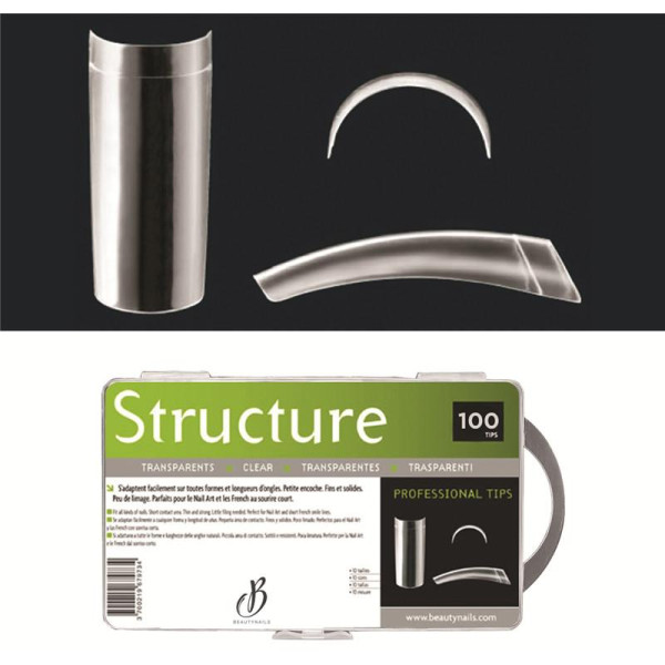 Transparent Capsule Structure - 100 tips Beauty Nails