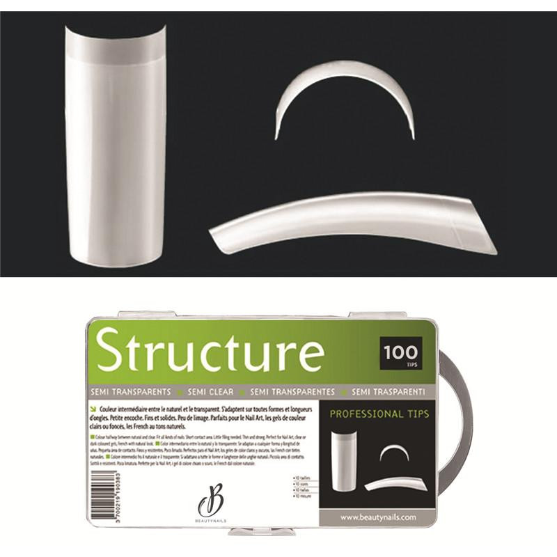 Semi-transparent capsule structure - 100 tips Beauty Nails