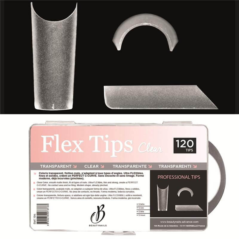 Capsule flex tips clear 120 stuks Beauty Nails