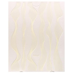 White wave elastic sticker Beauty Nails