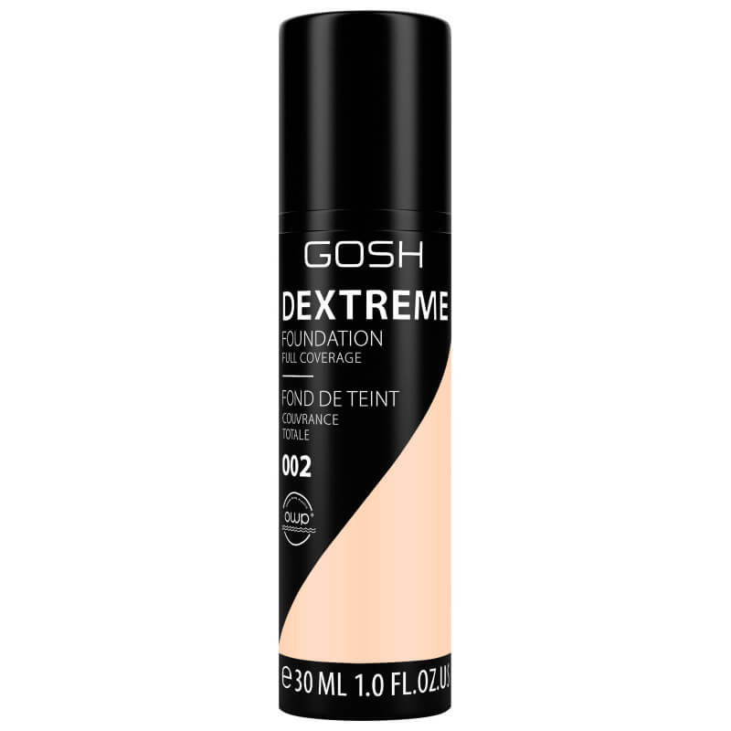 Fond de teint haute couvrance n°02 Porcelaine - Dextreme Full Coverage GOSH 30ML