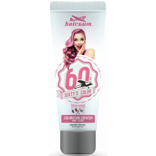 Crème colorante Sixty's Color - Rose HAIRGUM 60ML Crème colorante Sixty's Color - Rose HAIRGUM 60ML