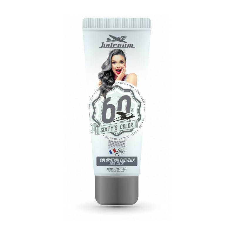 Kleurencrème Sixty's Color - Zilverroze HAIRGUM 60ML