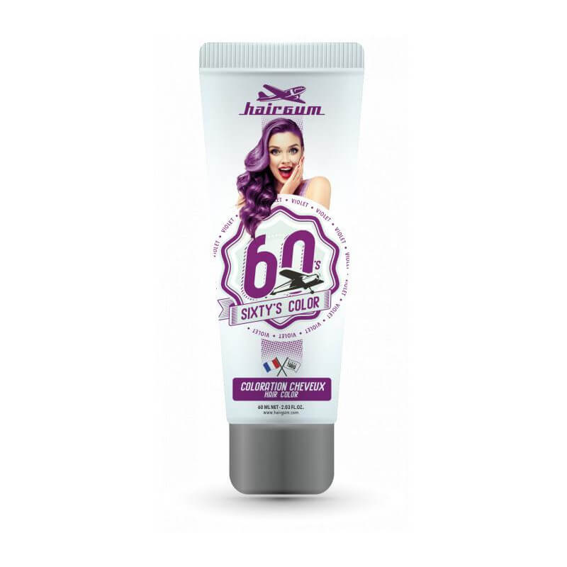 Coloration crème semi-permanente Sixty's Color - Aubergine HAIRGUM 60ML