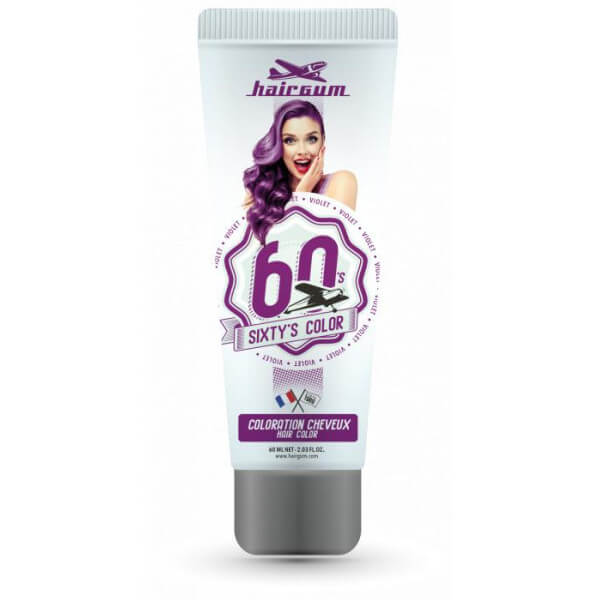 Coloration crème semi-permanente Sixty's Color - Aubergine HAIRGUM 60ML