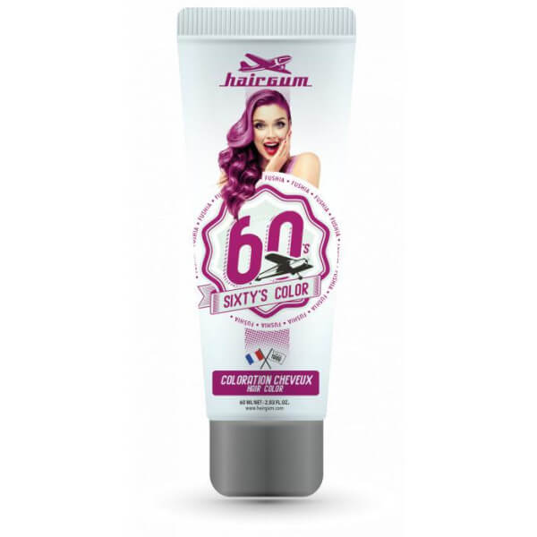 Kleurcrème Sixty's Color - Fuchsia HAIRGUM 60ML Kleurcrème Sixty's Color - Fuchsia HAIRGUM 60ML
