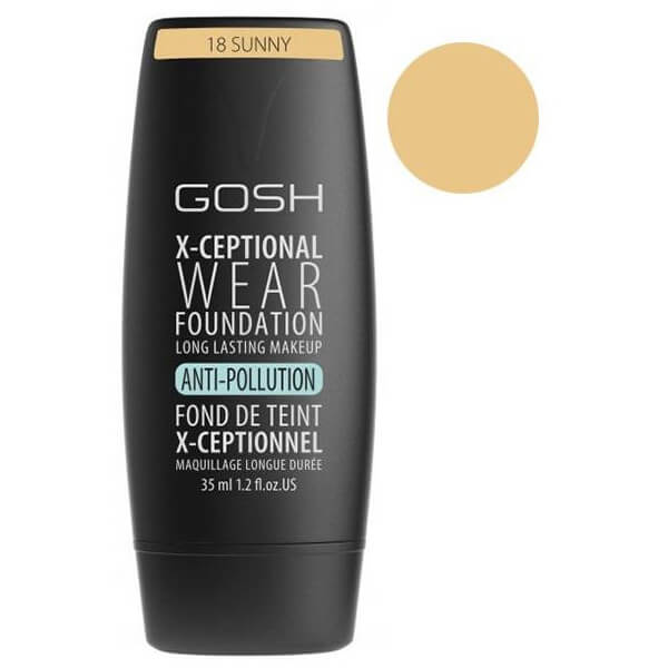 Base de maquilhagem nº 18 Sunny - X-Ceptional GOSH 35ML Base de maquilhagem nº 18 Sunny - X-Ceptional GOSH 35ML