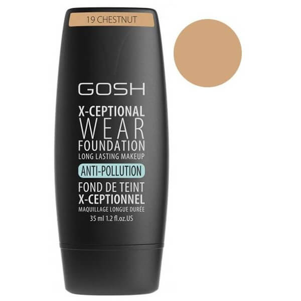 Base de maquilhagem nº 19 Castanho - X-Ceptional GOSH 35ML Base de maquilhagem nº 19 Castanho - X-Ceptional GOSH 35ML