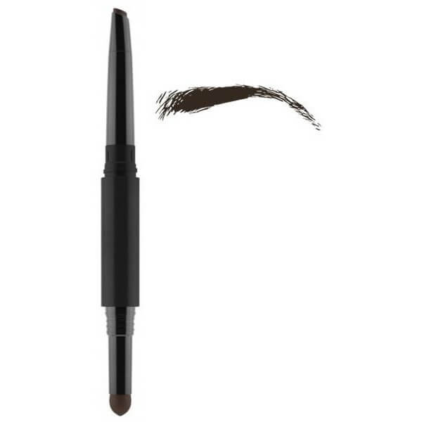 Brow Shape & Fill potlood 2-in-1 nr. 03 donkerbruin - GOSH Brow Shape & Fill potlood 2-in-1 nr. 03 donkerbruin - GOSH