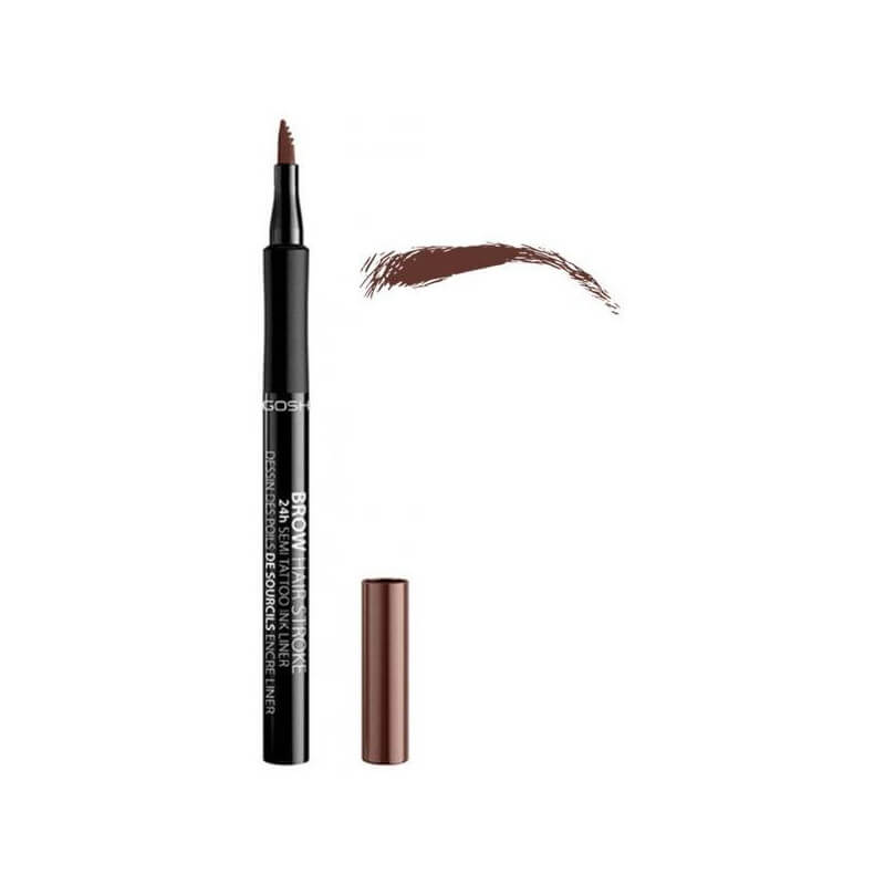 Pen met tattoo-effect 24H nr. 01 bruin - Brow Hair Stroke GOSH