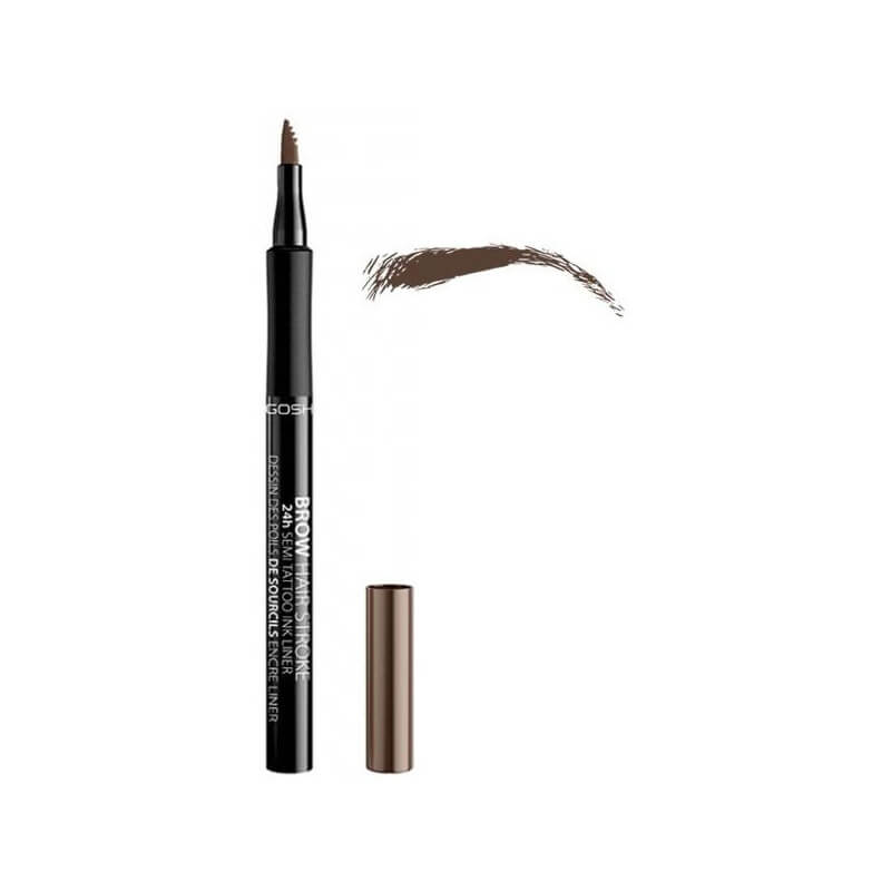 Pen met tattoo-effect 24H nr. 02 grijsbruin - Brow Hair Stroke GOSH